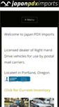Mobile Screenshot of japanpdximports.com